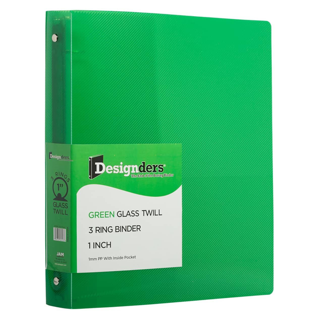 JAM Paper Glass Twill Plastic 3-Ring Binder
